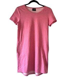 32 Degrees Cool Pink Heather Short Sleeve Lounge Dress L 14/16 Womens Soft Stret